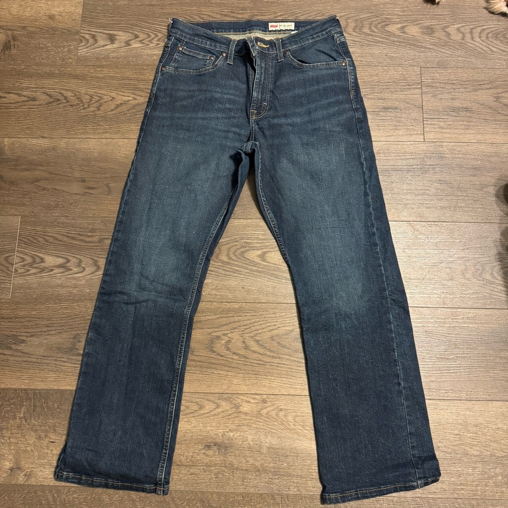 Wrangler Blue Straight Jeans Classic Denim Style